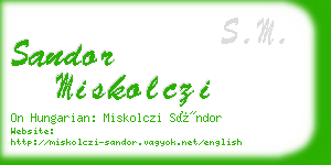 sandor miskolczi business card